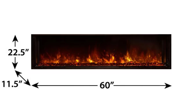 Modern Flames Landscape FullView 60-in Built-In Electric Fireplace - LFV2-60/15-