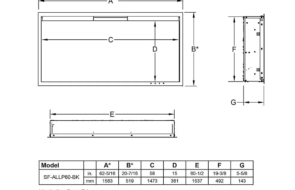 Hearth & Home 60-in Allusion Platinum SimpliFire Wall Mount Electric Fireplace -